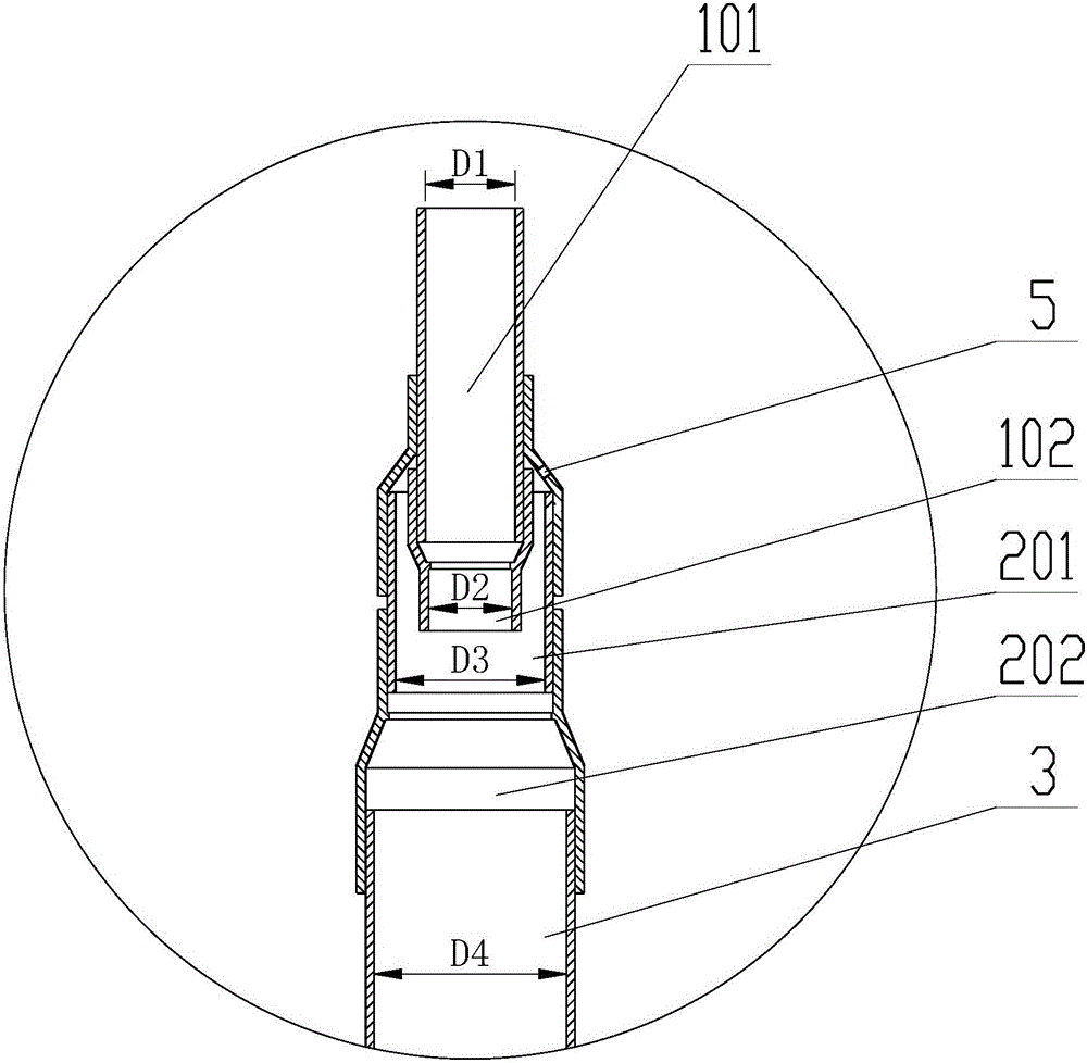 A fish pond inlet water jet blending device for aquaculture