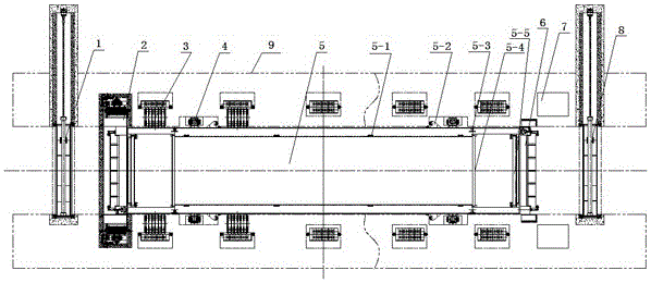 Partially-balanced hydraulic lifting type ship lift