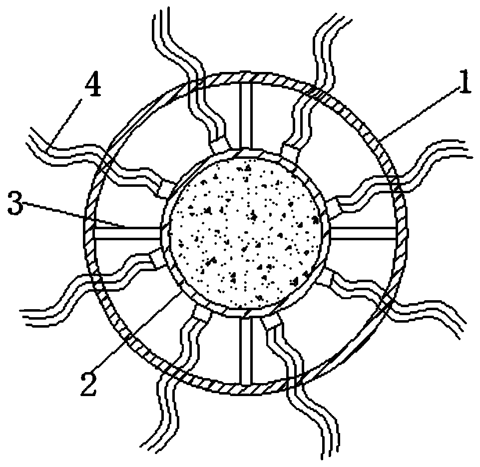 Composite biological filter material for biological aerated filter