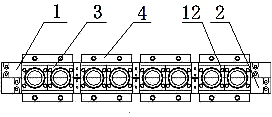 High-cavity precision bottle cap die of novel HALF block structure