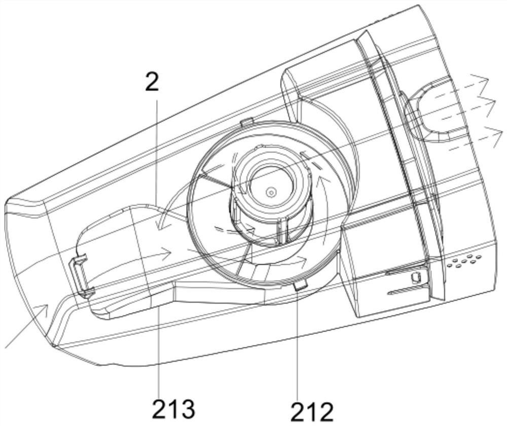 Dust-air separation device applied to dust cup of dust collector and dust collector