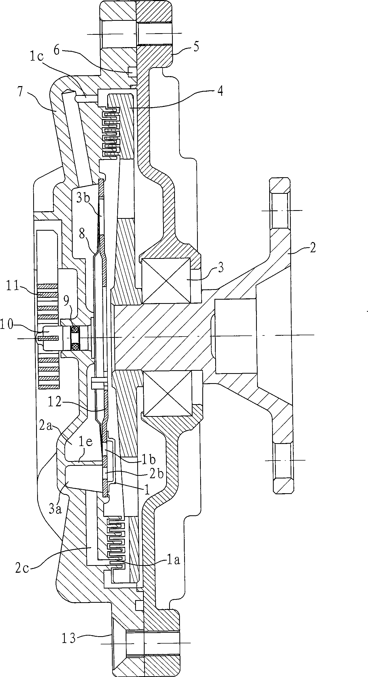 Three-segment type silicon oil fan clutch