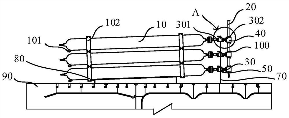 Installation method of high pressure air bottle assembly for drilling ship