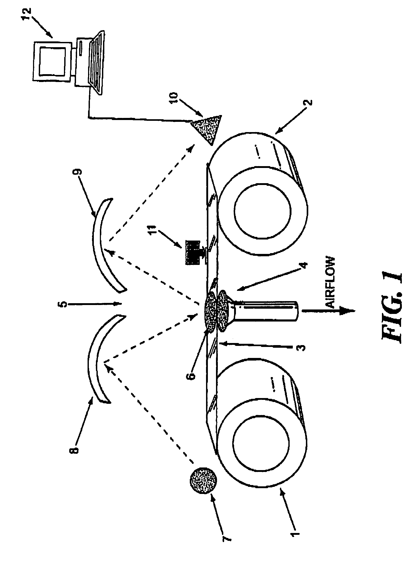 Air sampling method and sensor system for spectroscopic detection and identification of chemical and biological contaminants