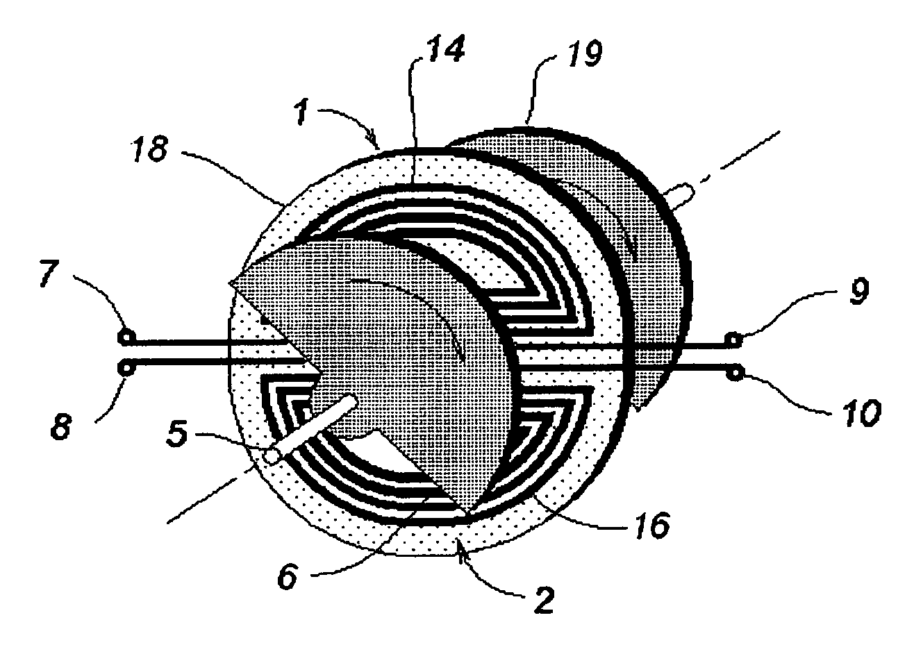 Electromagnetic apparatus for measuring angular position