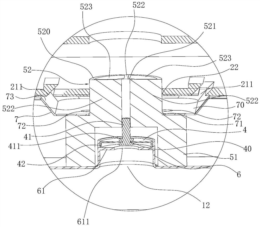 Inner container exhaust structure and cooking device