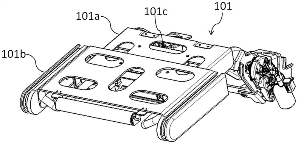 Continuous rotating integrated leg support