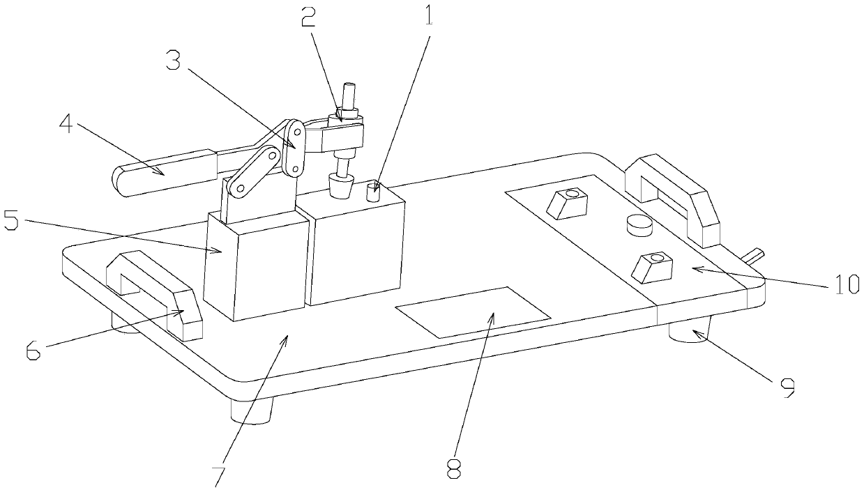 A tooling fixture for auto parts