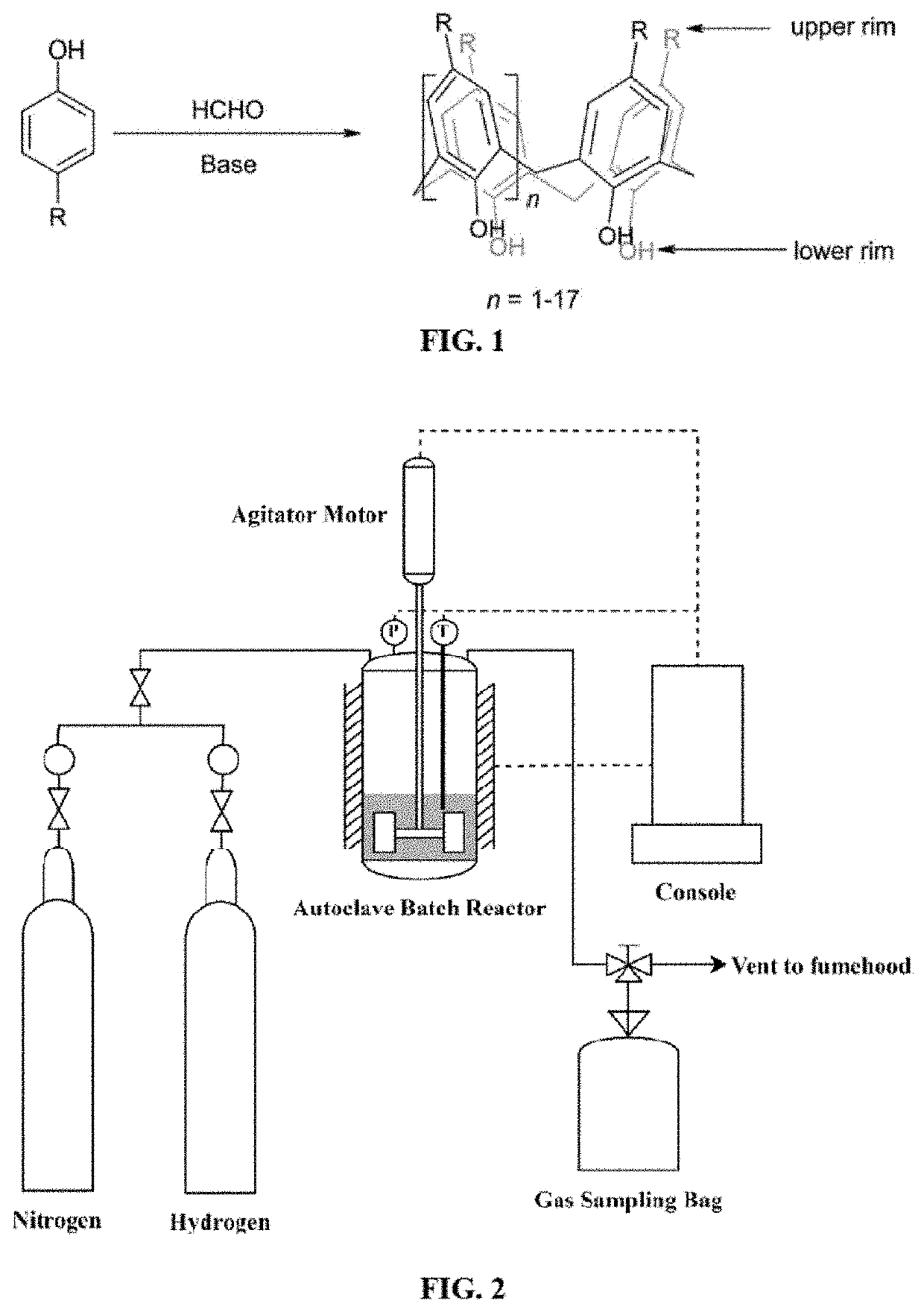 Hydrocracking processes using a metal-calixarene based catalyst