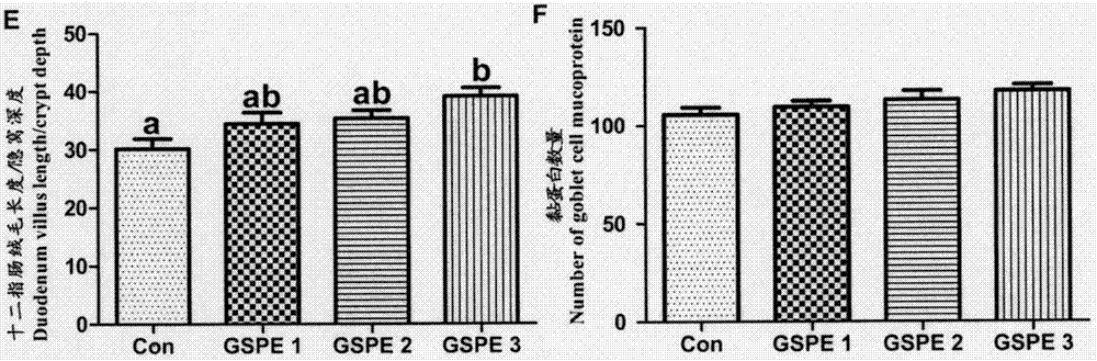 Application of proanthocyanidins for improving intestine development and meat quality of broilers