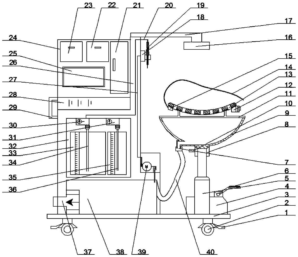 Multifunctional debridement device for general surgery department