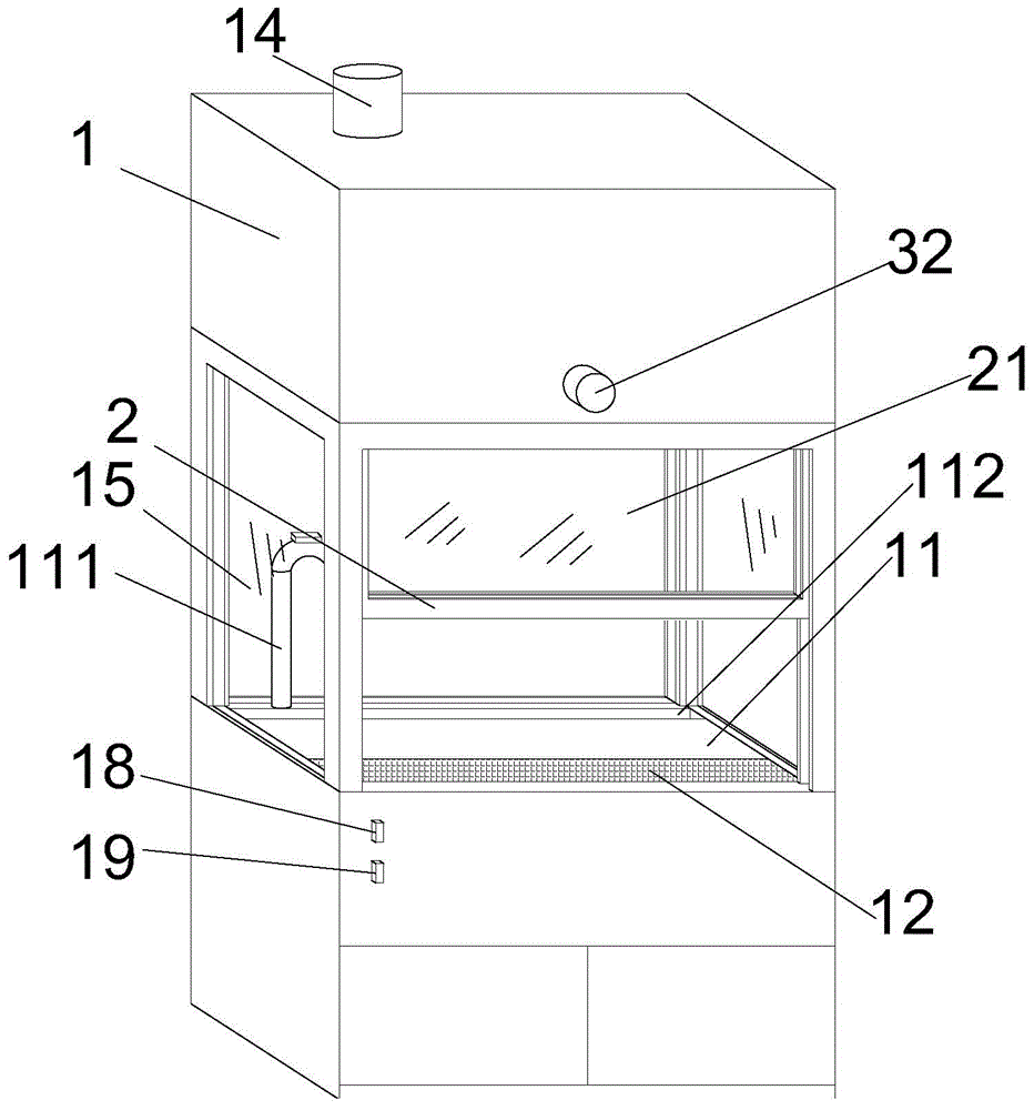 Fume cupboard for laboratory