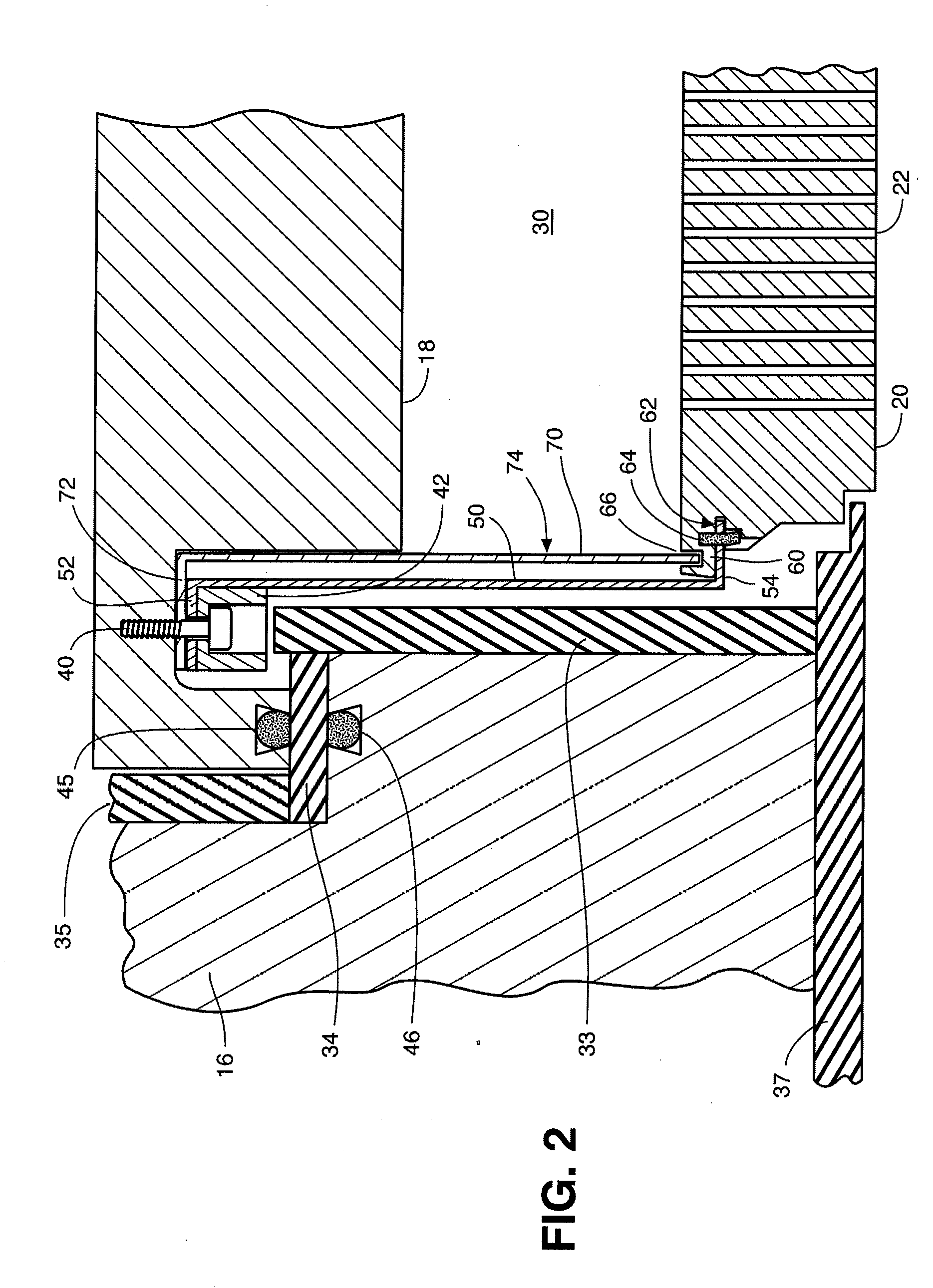 Suspension for showerhead in process chamber