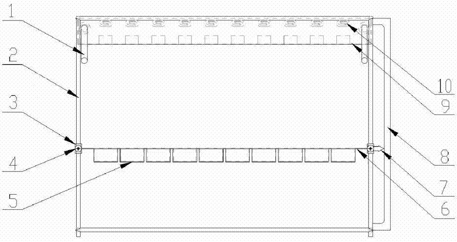 Diatom growth variable research system based on square diatom culture frame