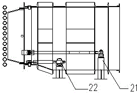 Over-fire air distribution manner in front and back wall opposed firing boiler