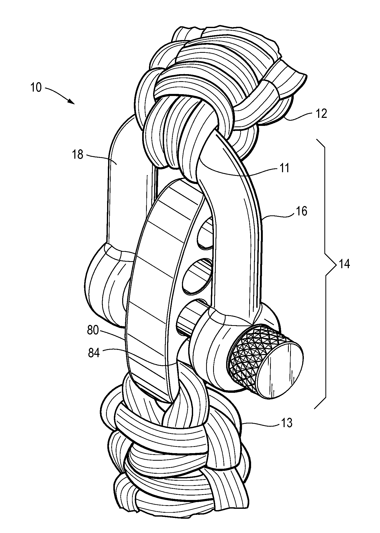 Paracord bracelet with shackle connector