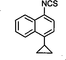 Preparation method of 4-cyclopropyl-1-naphthaline isothiocyanate and intermediate 4-cyclopropyl-1-naphthaldehyde oxime/halide