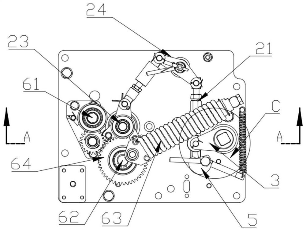 Manual opening and closing device of ring main unit