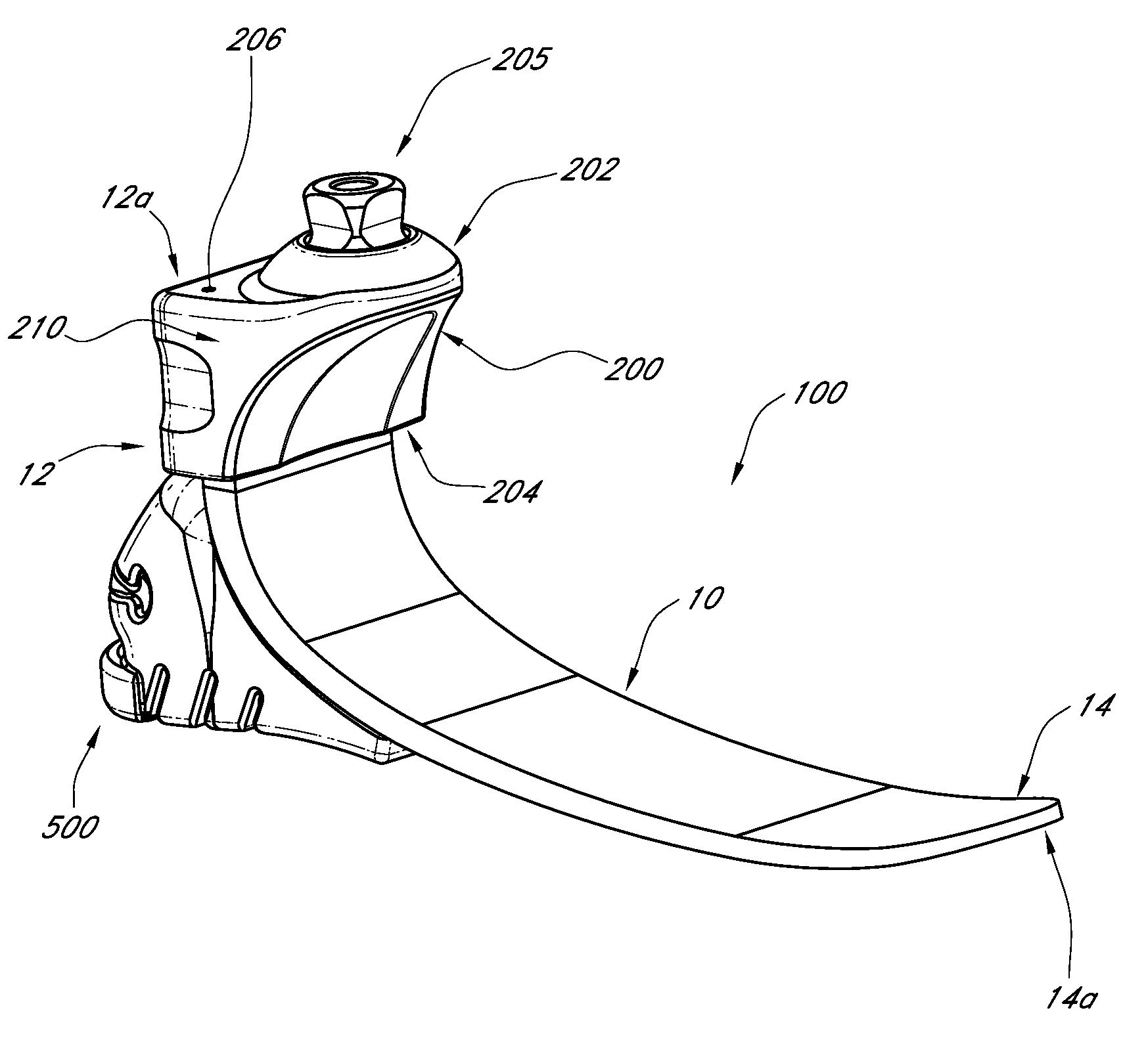 Prosthetic foot with resilient heel