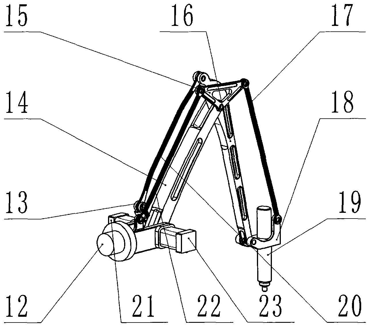 Rotary table upright type five-freedom-degree mixed-connecting spray painting robot