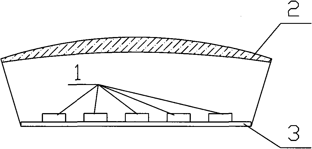 LED light source using fluorescence conversion device with transparent base material