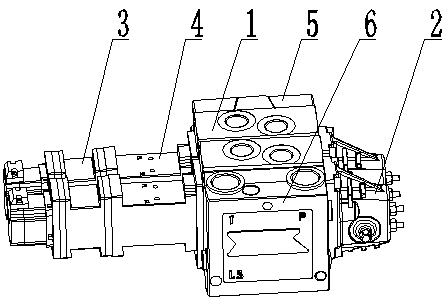 Electric proportional control hydraulic multi-way reversing valve and control method thereof