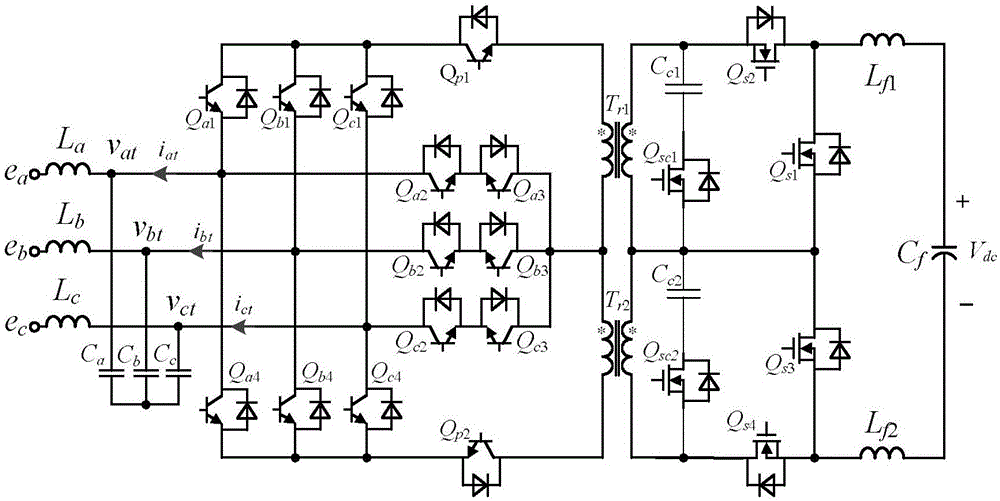 Active clamping magnetic reset-based bi-directional AC-DC converter