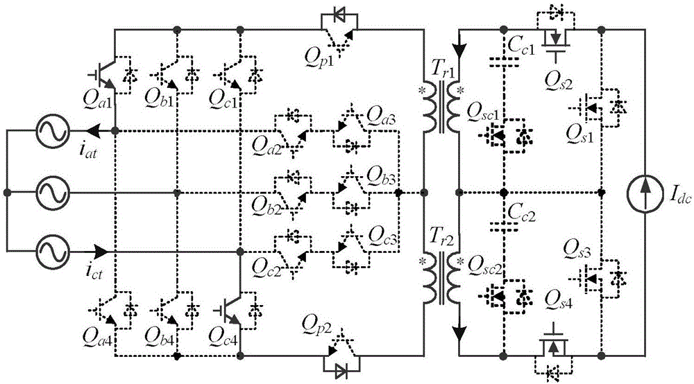 Active clamping magnetic reset-based bi-directional AC-DC converter