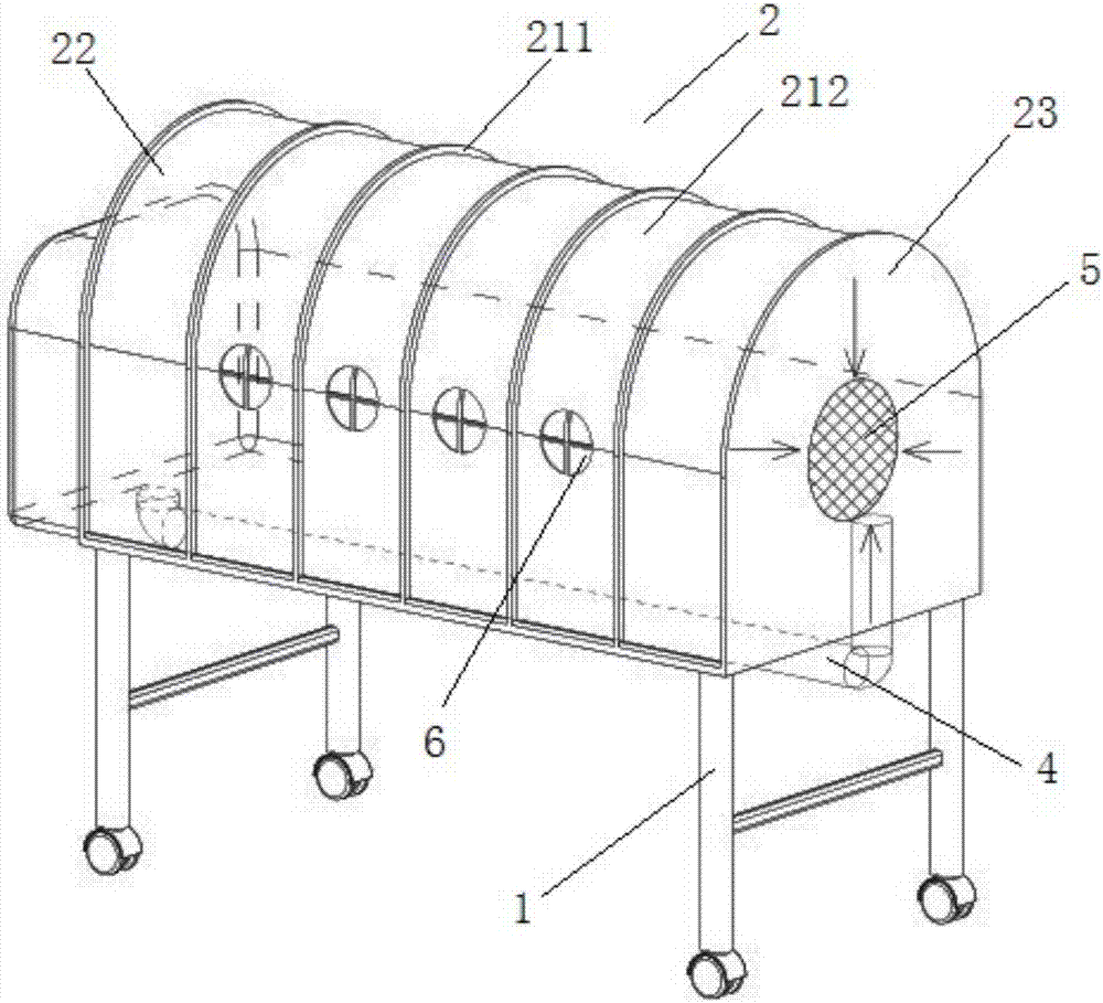 Bed capable of protecting medical staff