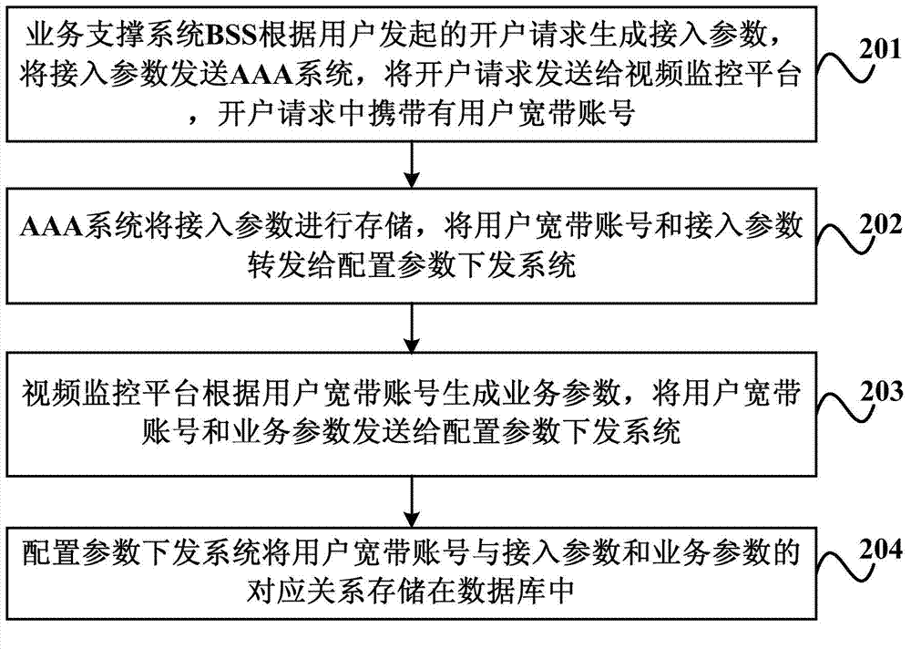 Video monitoring equipment configuration parameter issuing method and system