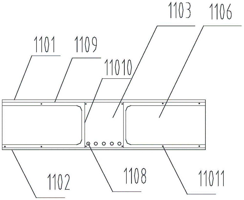 A two-way prestressed concrete prefabricated hollow slab and its manufacturing method