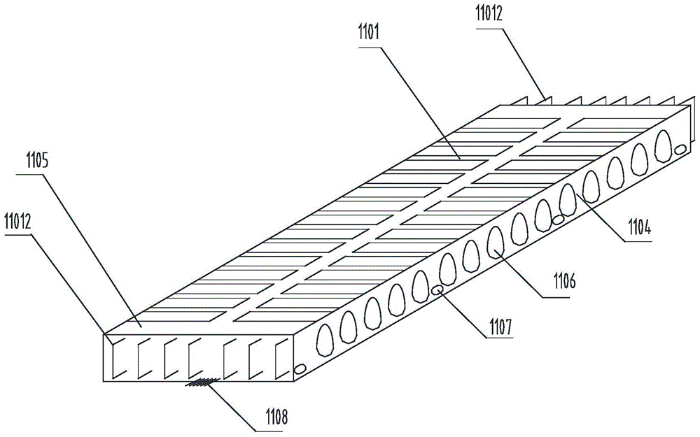 A two-way prestressed concrete prefabricated hollow slab and its manufacturing method