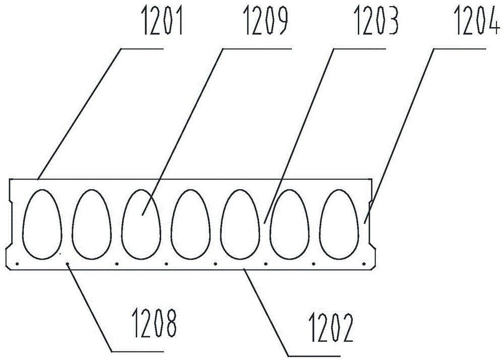 A two-way prestressed concrete prefabricated hollow slab and its manufacturing method