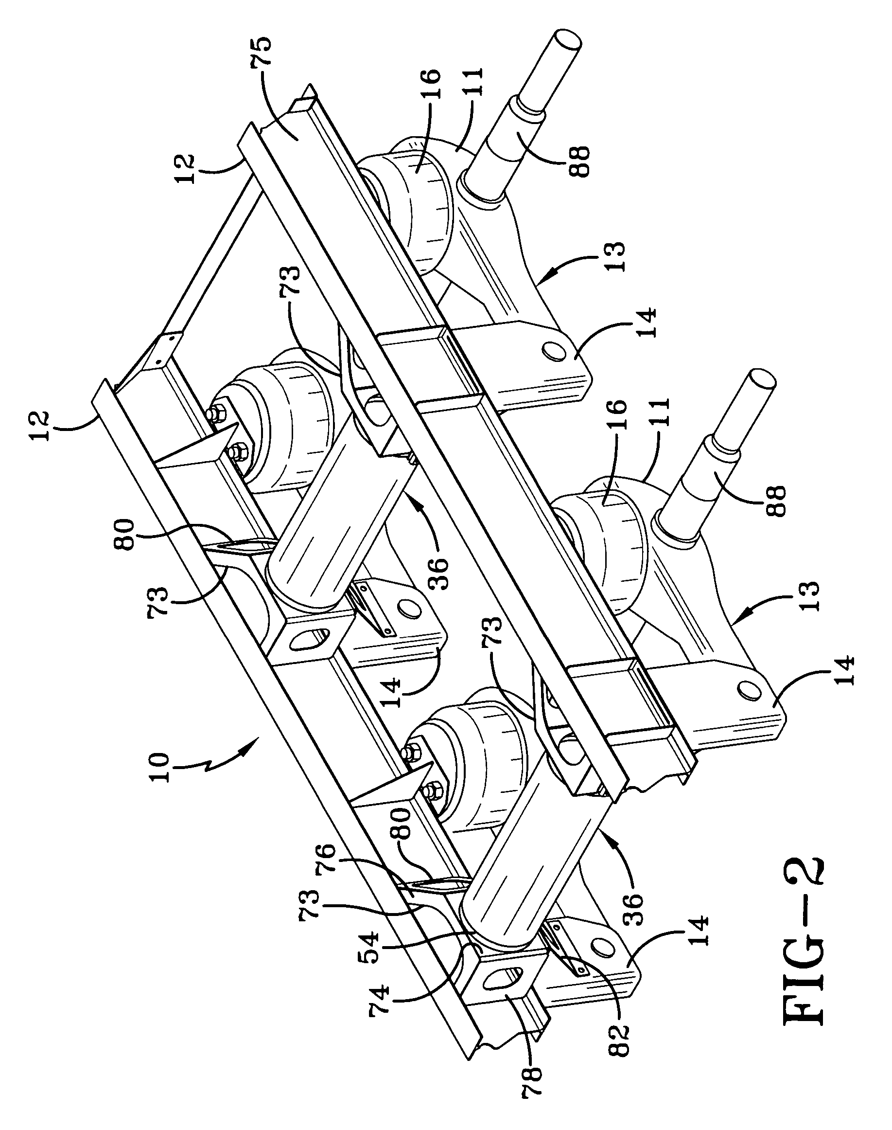 Vehicle frame having air tank cross member