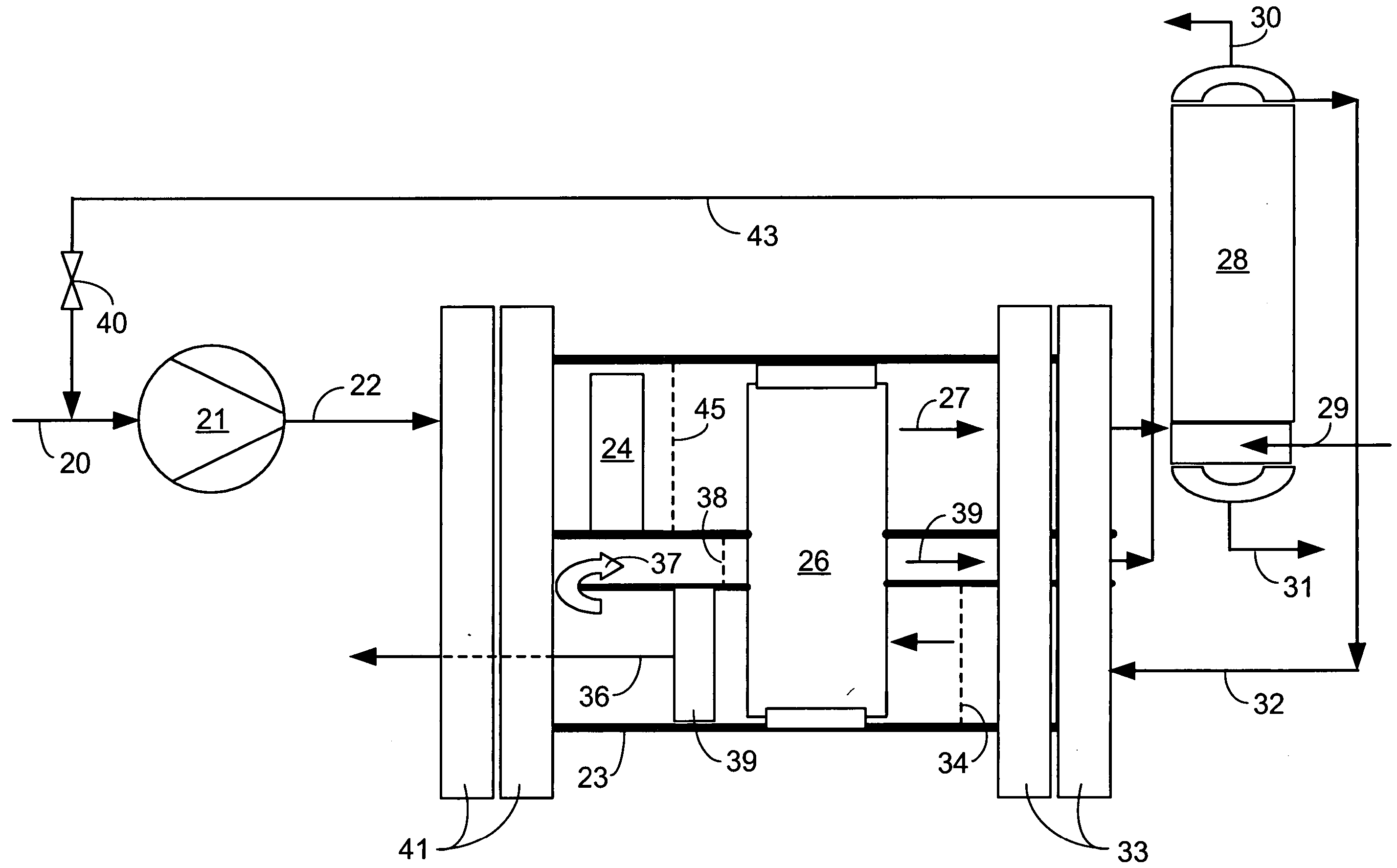 Adsorption process for continuous purification of high value gas feeds