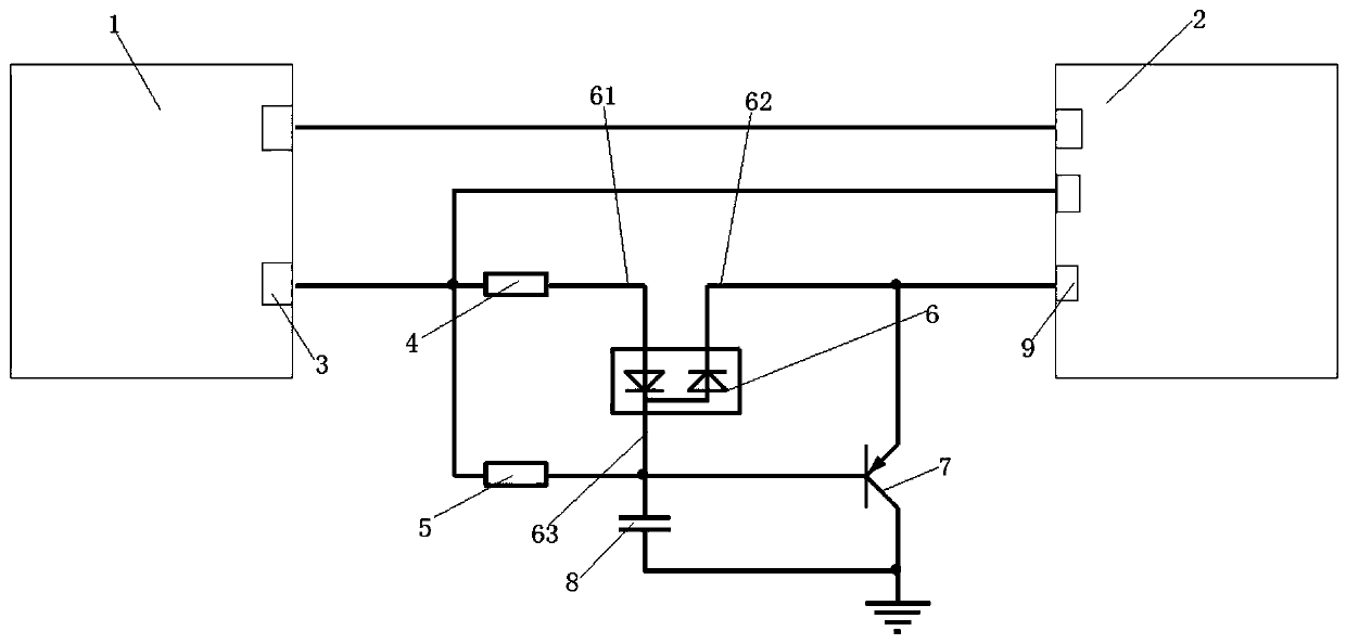 A circuit that uses serial port communication to control cpu reset