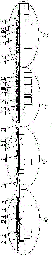 Hydraulic detachable packer with sliding sleeve