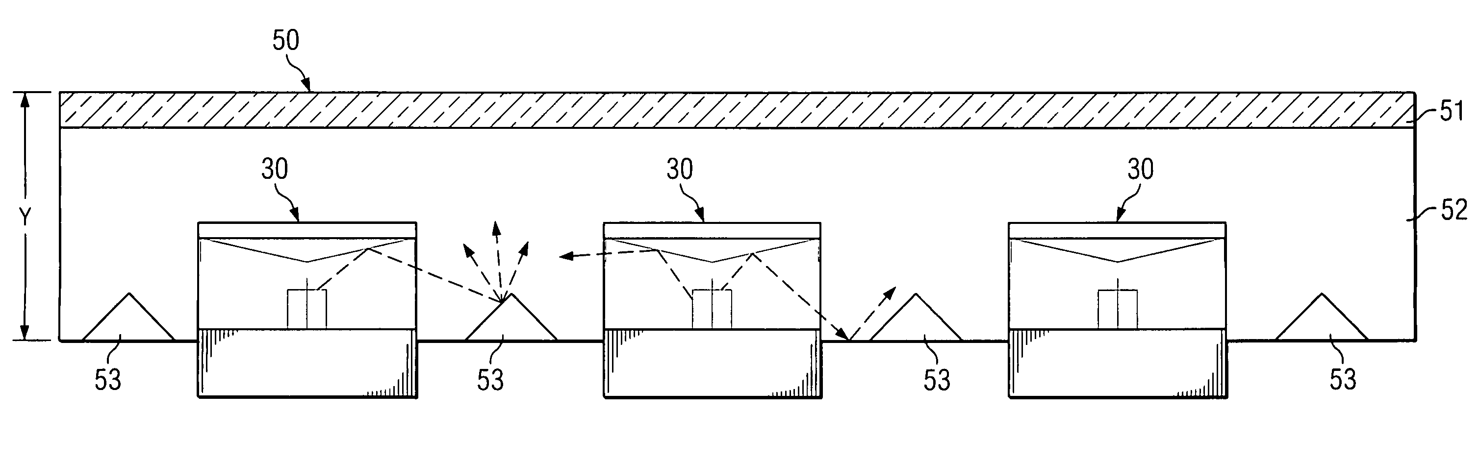 System and method for forming a back-lighted array using an omni-directional light source