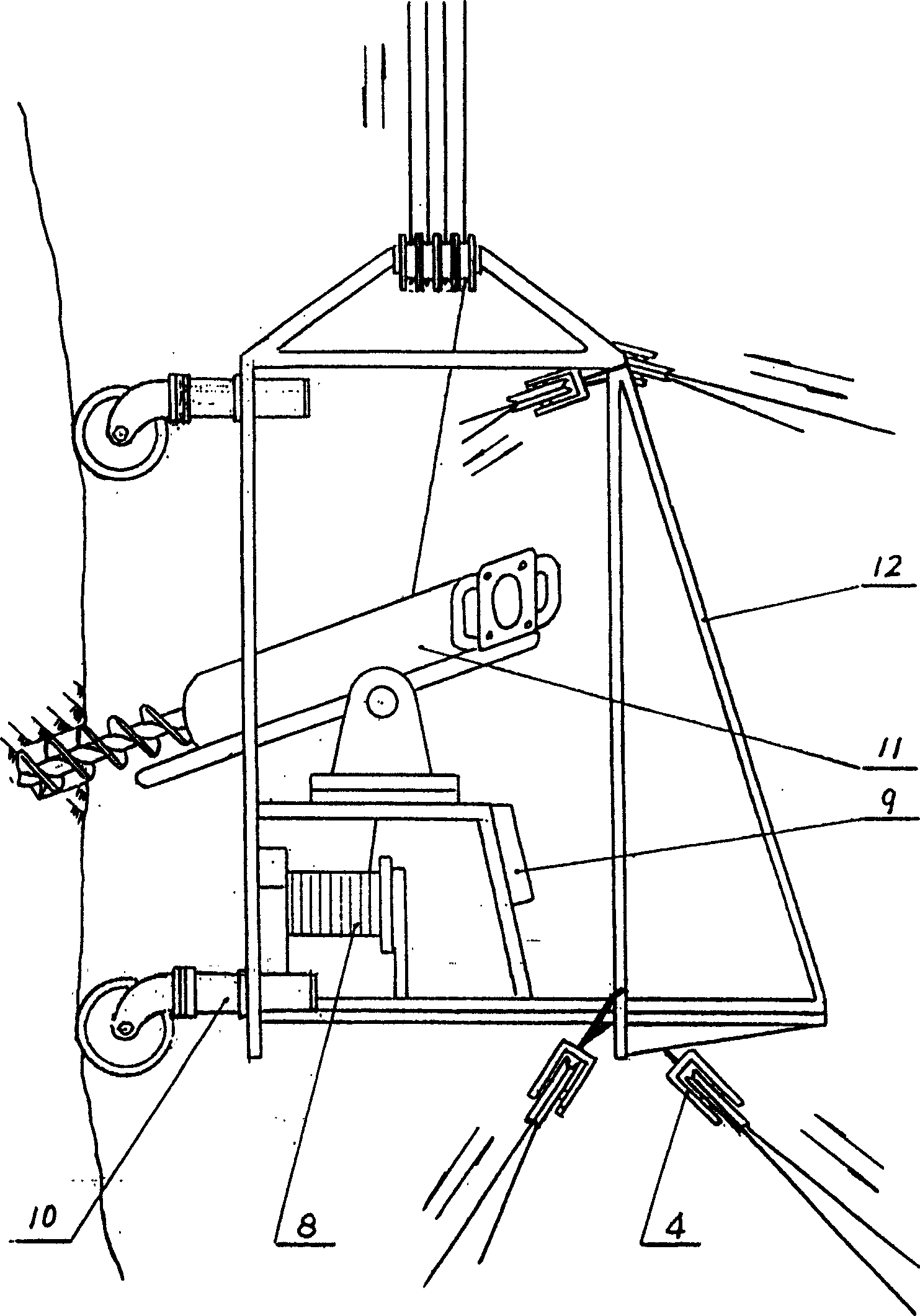 High slope rock and soil anchoring construction method and apparatus