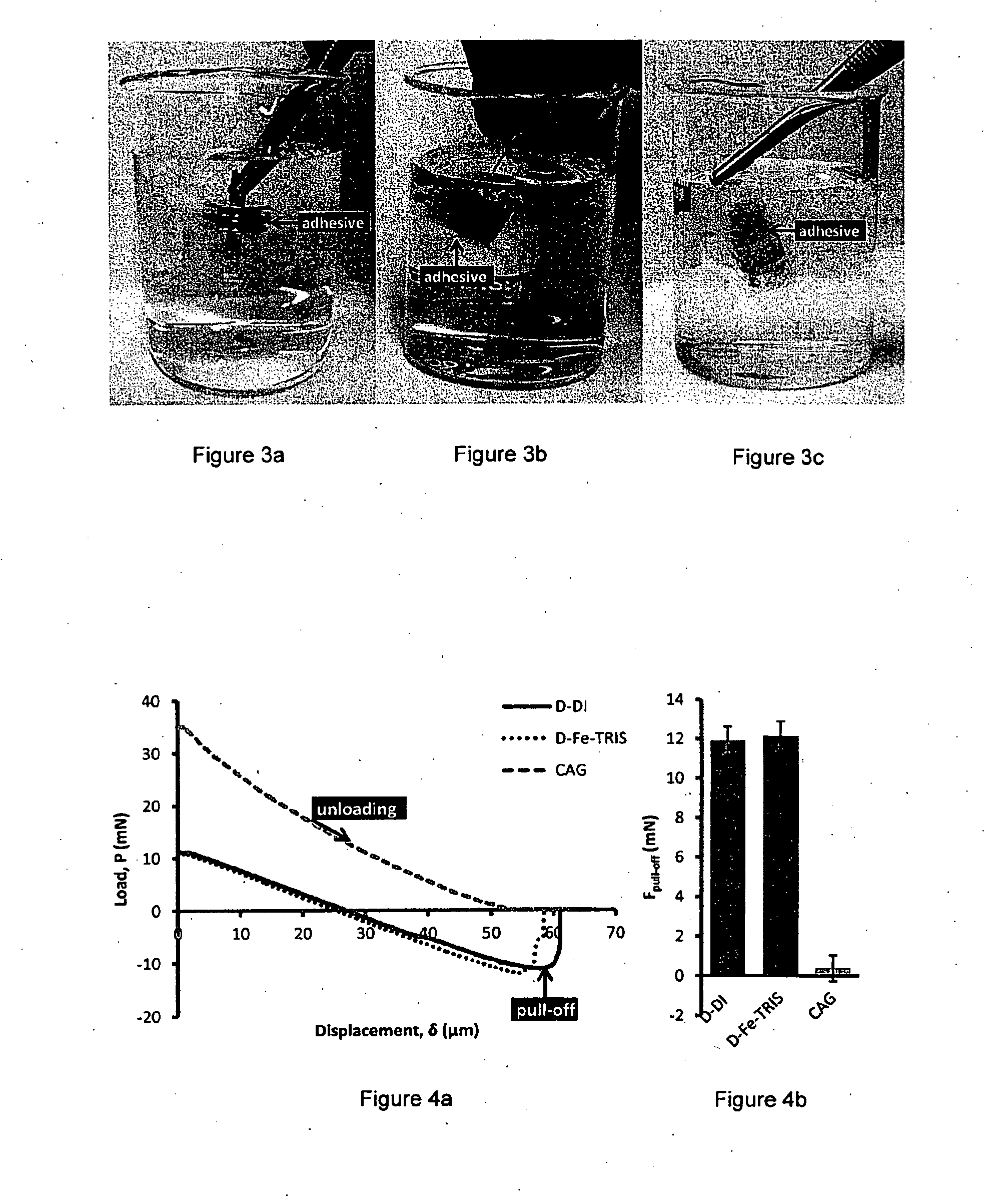 Method and apparatus for adhesive bonding in an aqueous medium