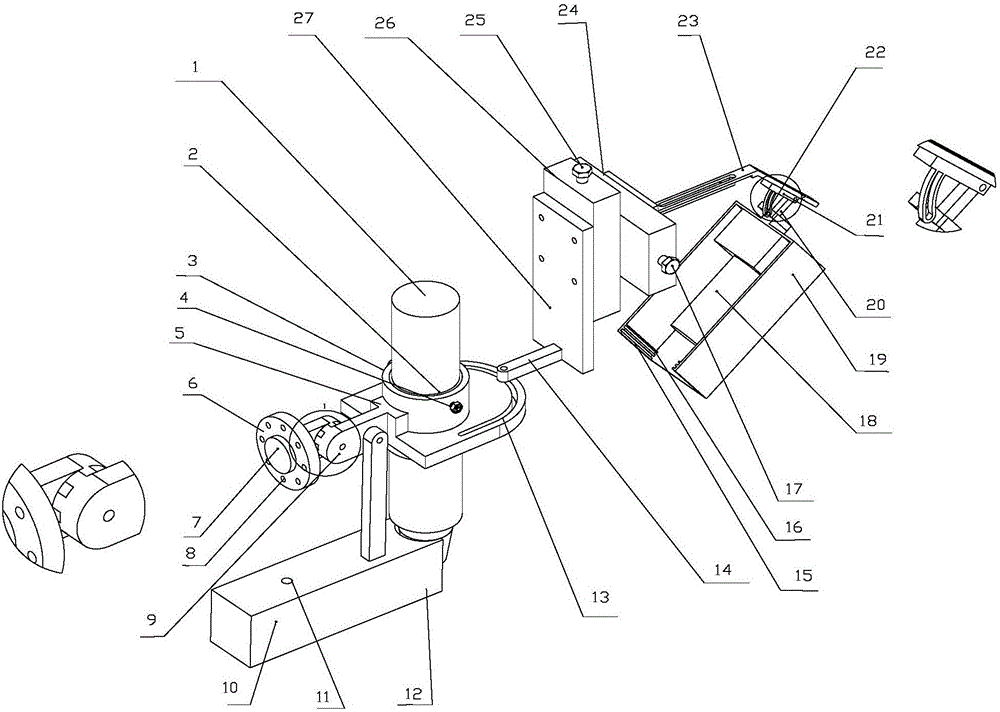 Welding gun clamping device based on welding visual system