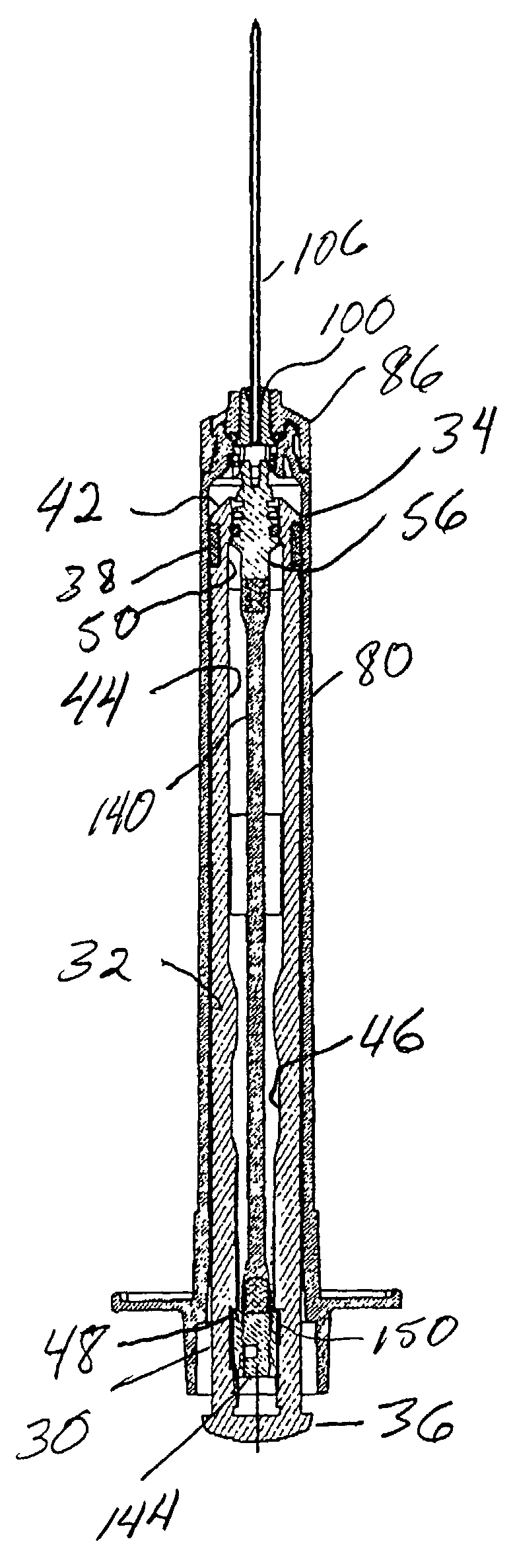 Syringe with retractable needle assembly