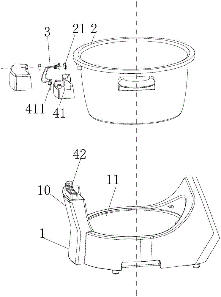 Electric pressure cooker adopting side wall temperature measuring and pressure controlling mode