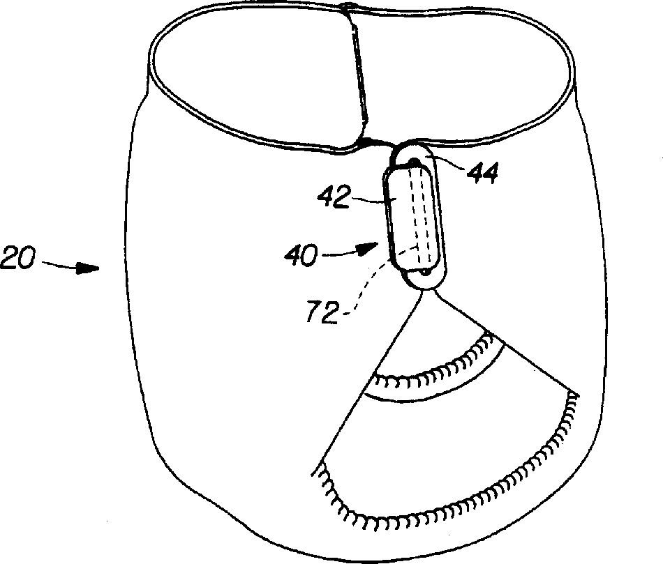 Absorbent article fastening device