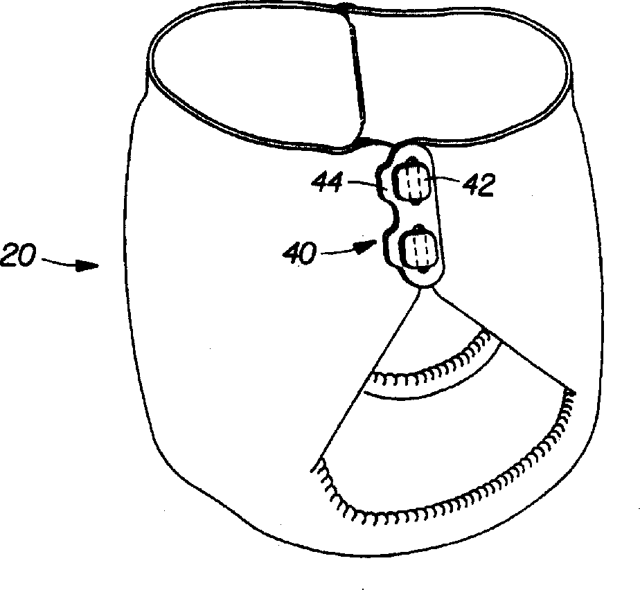 Absorbent article fastening device