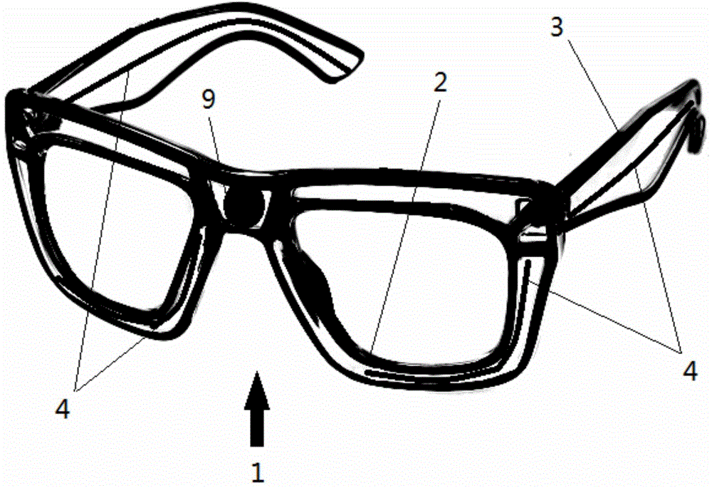 Infrared crutch and sunglasses for blind person