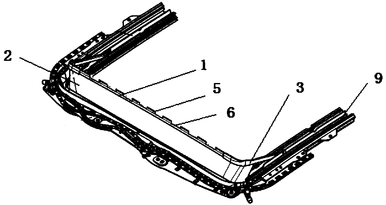 Low-wind-noise automobile wind stopping structure