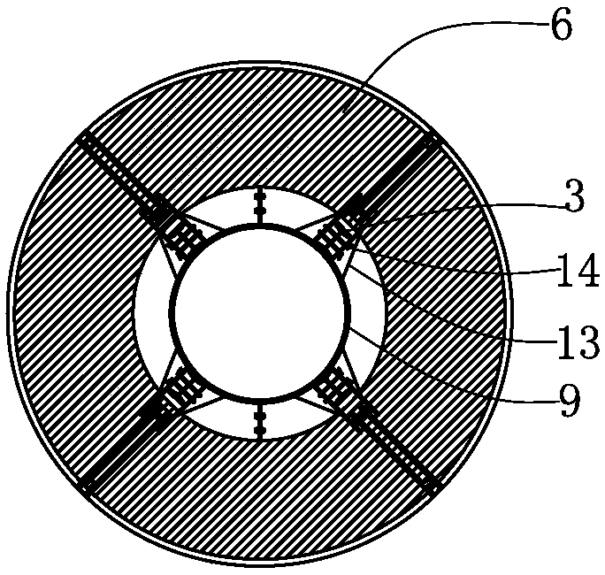 Hoop-type hydraulic climbing formwork system and a construction method used for the construction of a cylindrical pier