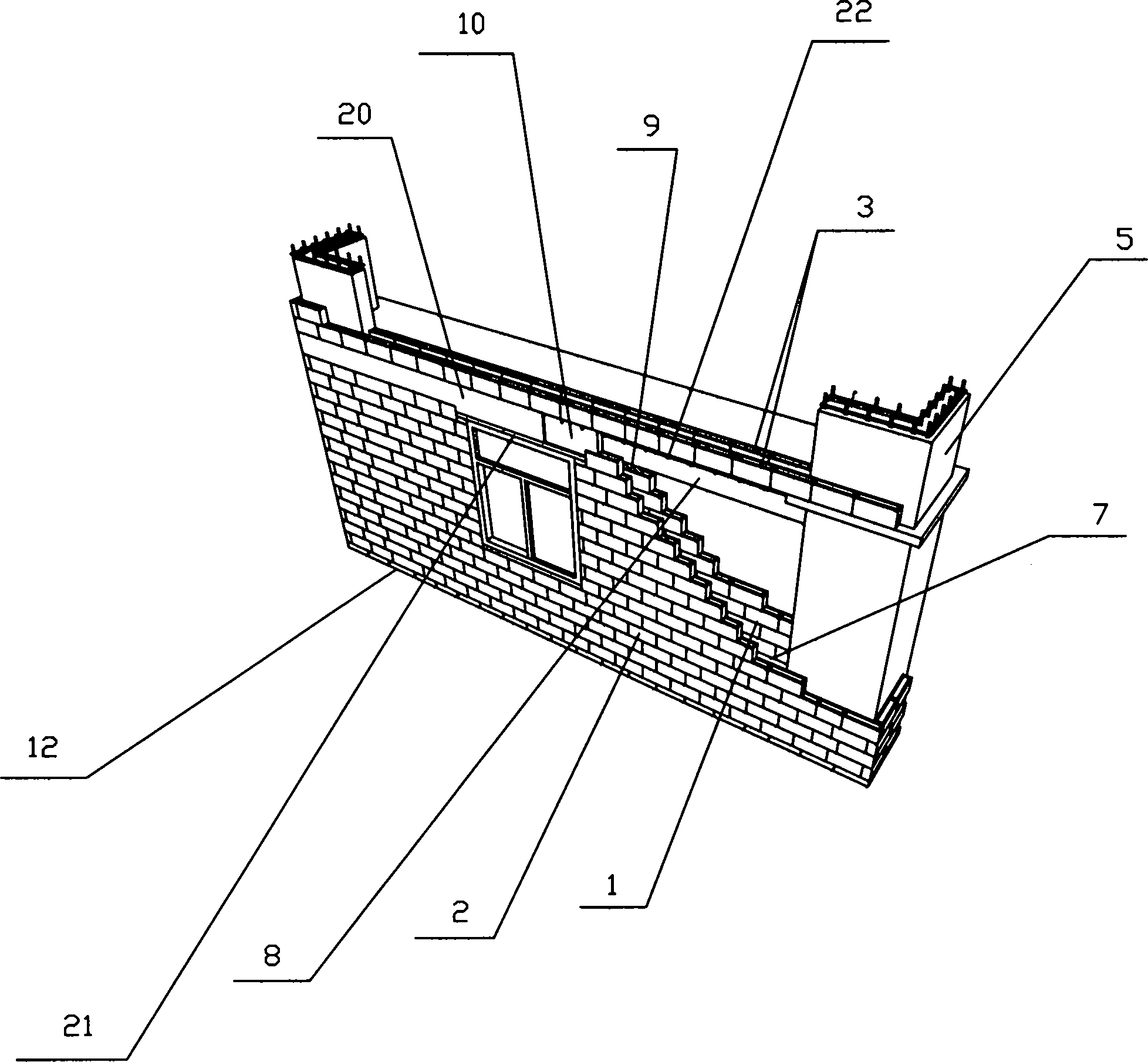 Inorganic and fireproof self-insulation system for semi-outer-wrapped cast-in-situ double-row combination building type wall