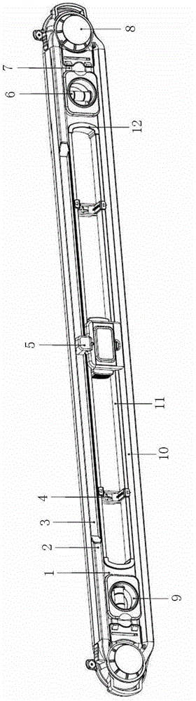 Slideway type detecting positioning instrument